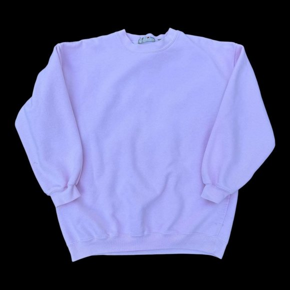 Vintage 90s French Navy Sport Light Pink Stained Crewneck Sweatshirt Women’s M - Picture 1 of 7